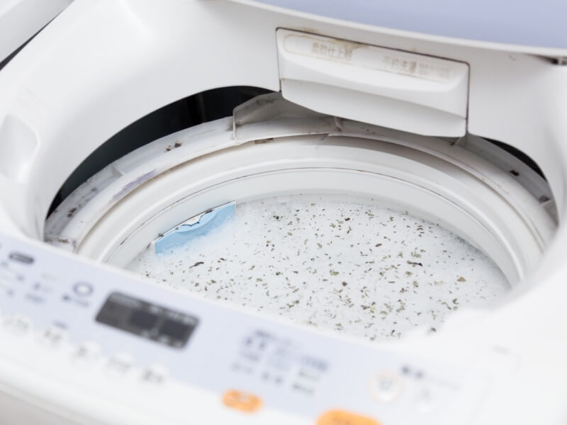 洗濯物に黒いカスを付かせないための洗濯機の掃除方法
